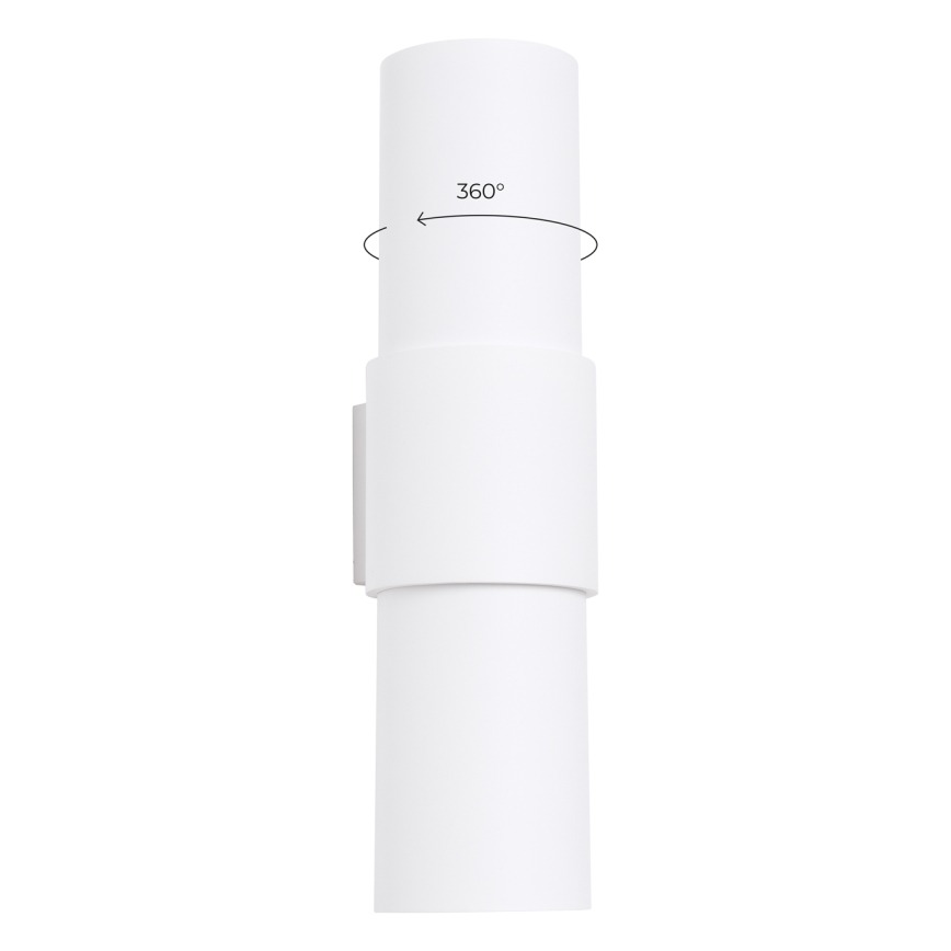 Sienas lampa FLASH 2xE27/15W/230V balta