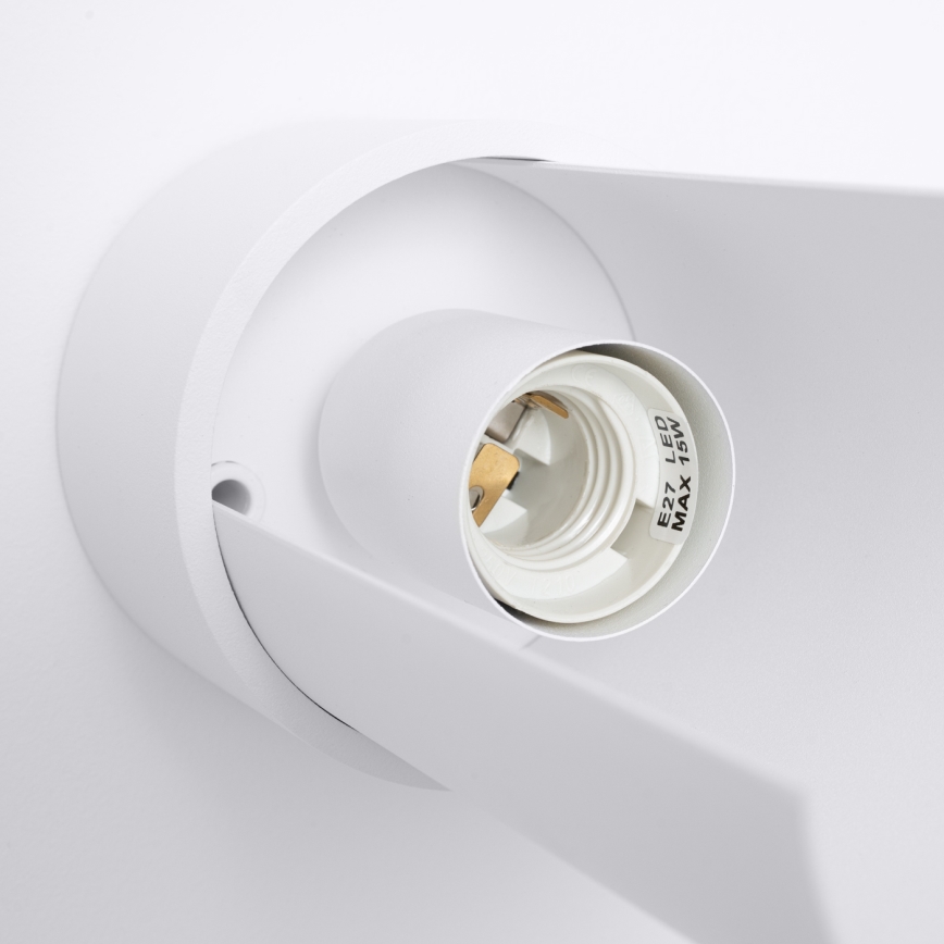 Sienas lampa FLASH 1xE27/15W/230V balta