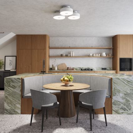 Griestu lampa OMIQ 4xE27/15W/230V diam. 30 cm balta