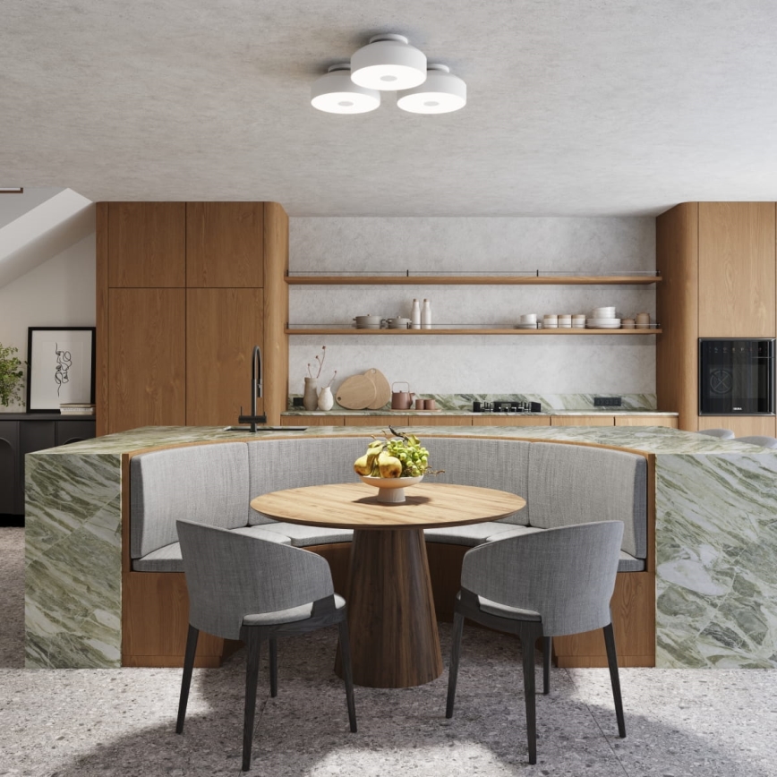 Griestu lampa OMIQ 4xE27/15W/230V diam. 30 cm balta