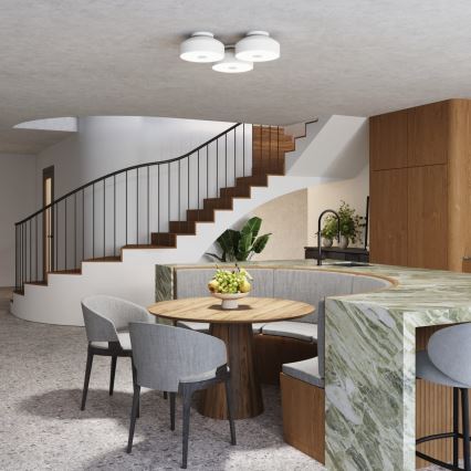 Griestu lampa OMIQ 4xE27/15W/230V diam. 30 cm balta