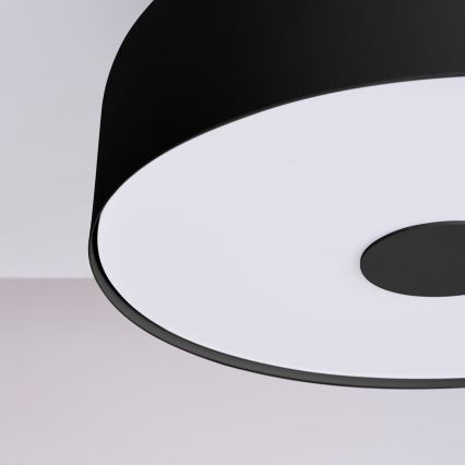 Griestu gaismeklis OMIQ 4xE27/15W/230V Ø 30 cm melns