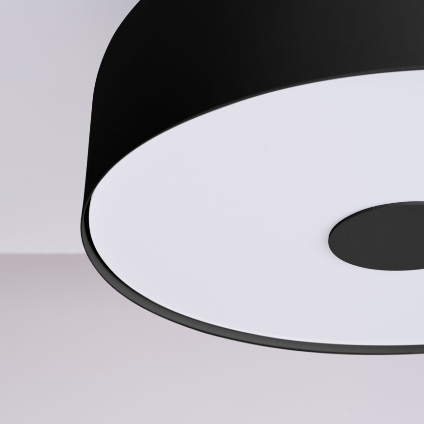 Griestu gaismeklis OMIQ 4xE27/15W/230V Ø 30 cm melns