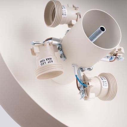 Krēmkrāsas griestu gaismeklis OMIQ, 4×E27, 15 W, 230 V, Ø 30 cm