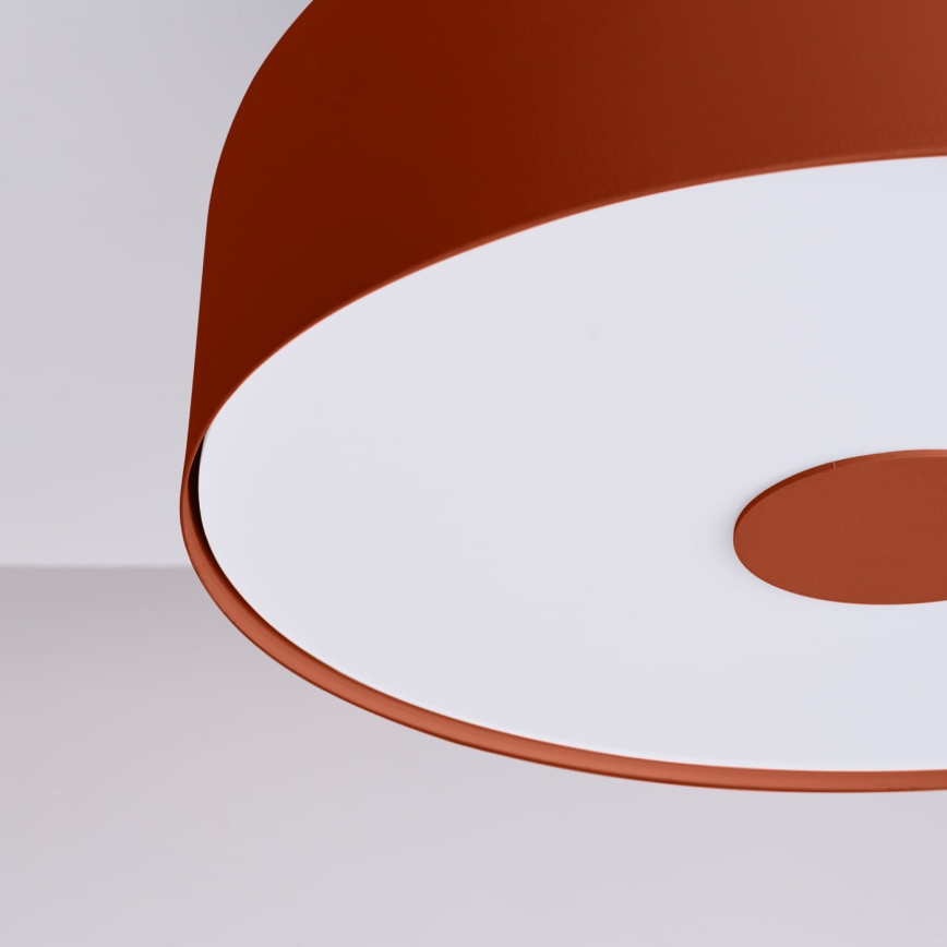 OMIQ griestu lampa 4xE27/15W/230V Ø 30 cm sarkana