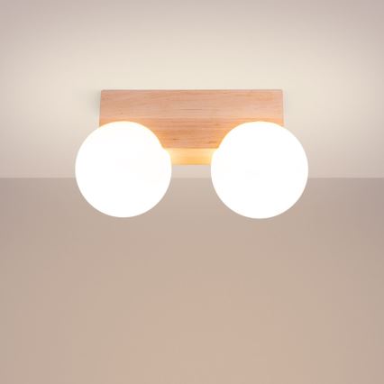 Griestu lampa BULBO 2xG9/8W/230V dižskābardis/balta