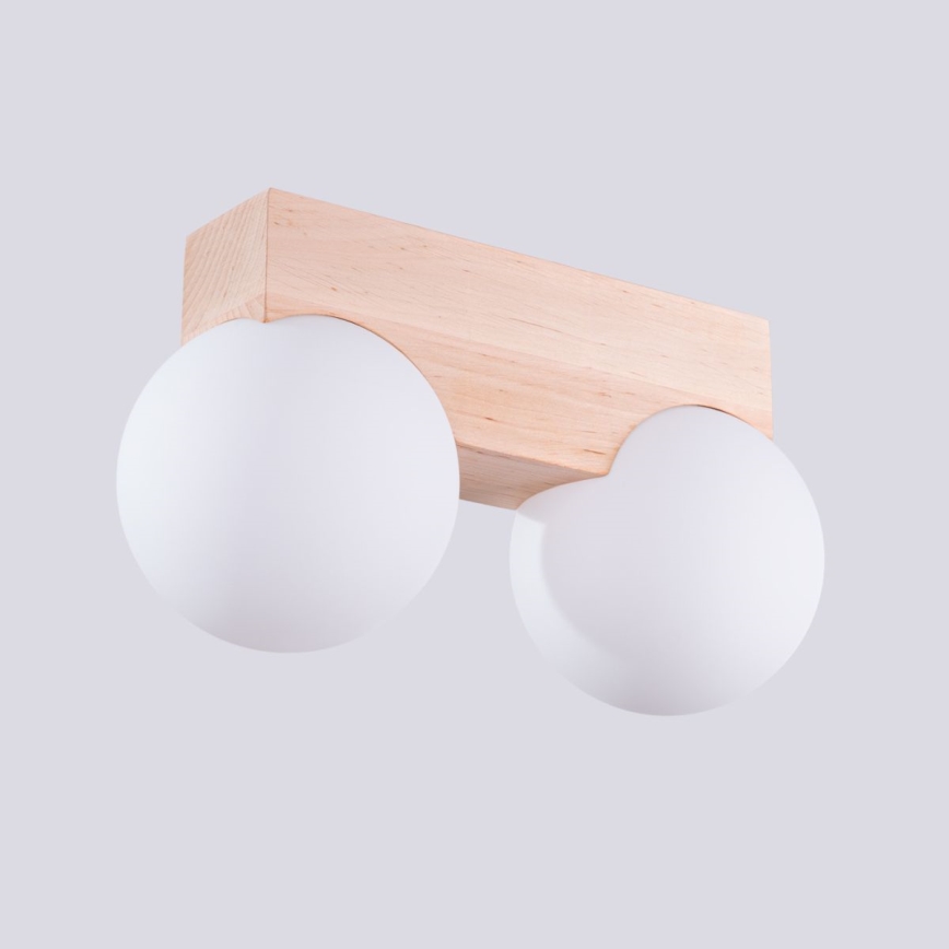 Griestu lampa BULBO 2xG9/8W/230V dižskābardis/balta