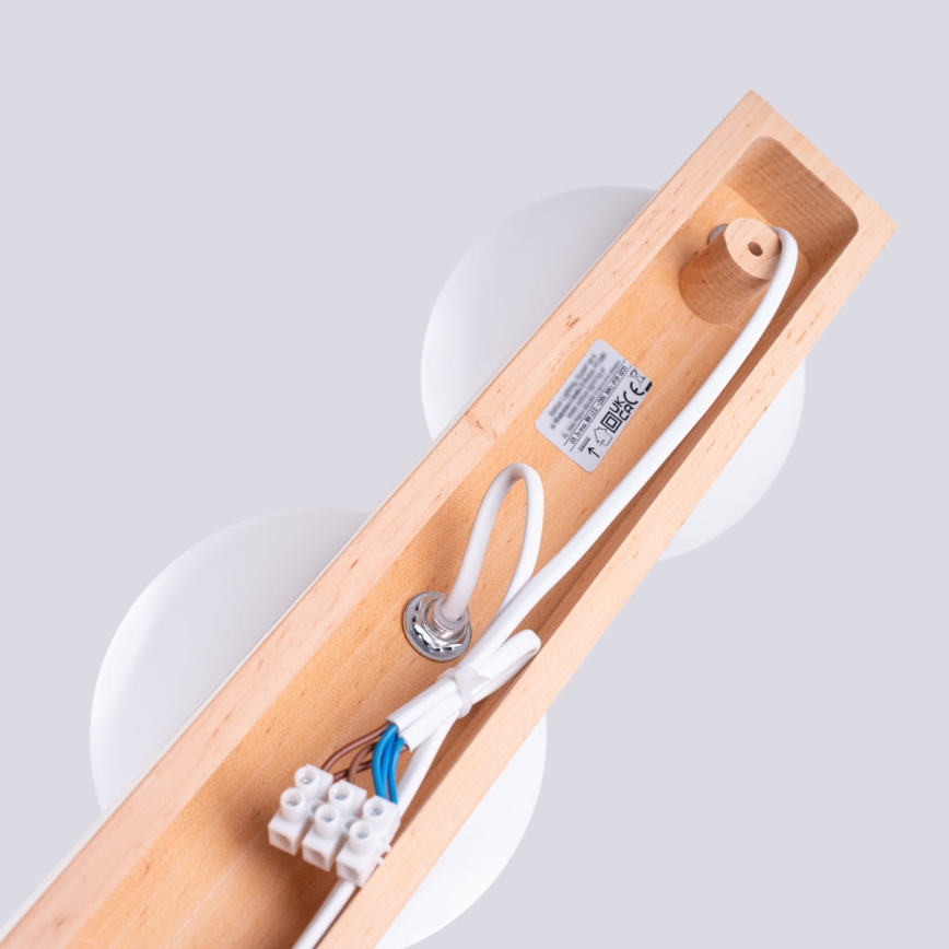 Griestu lampa BULBO 3xG9/8W/230V dižskābardis/balta