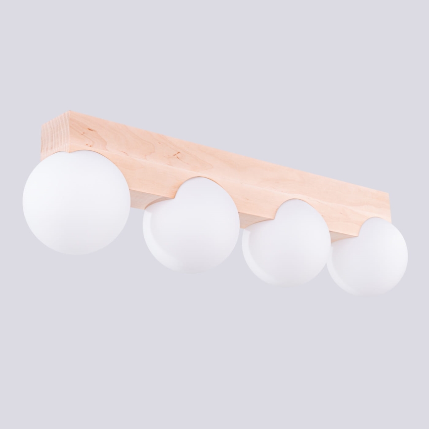 Griestu lampa BULBO 4xG9/8W/230V dižskābardis/balta