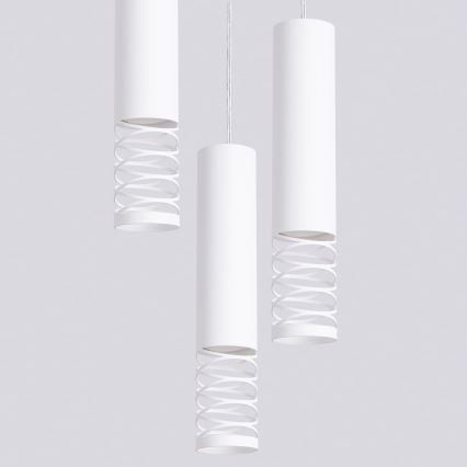 Lustra ar auklu LAMI 3xGU10/10W/230V balta