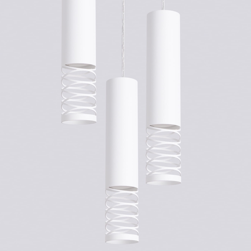 Lustra ar auklu LAMI 3xGU10/10W/230V balta