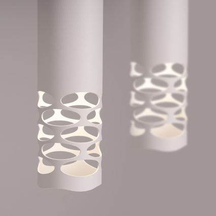 Lustra ar auklu LIRO 2xGU10/10W/230V balta