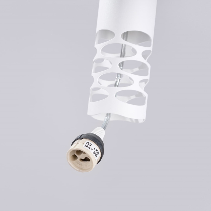 Lustra ar auklu LIRO 3xGU10/10W/230V balta