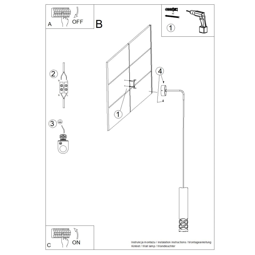 Sienas lampa LIRO 1xGU10/10W/230V balta