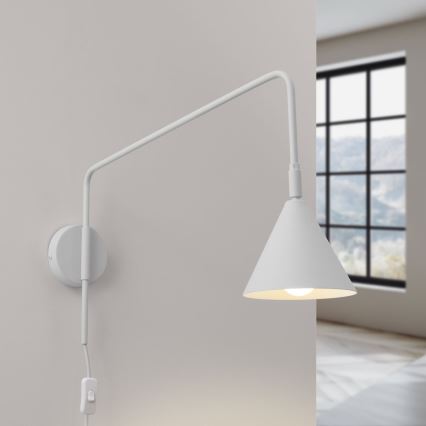 Sienas lampa NOX 1xE14/10W/230V balta