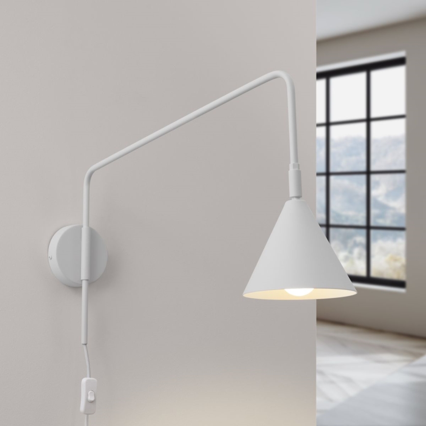 Sienas lampa NOX 1xE14/10W/230V balta