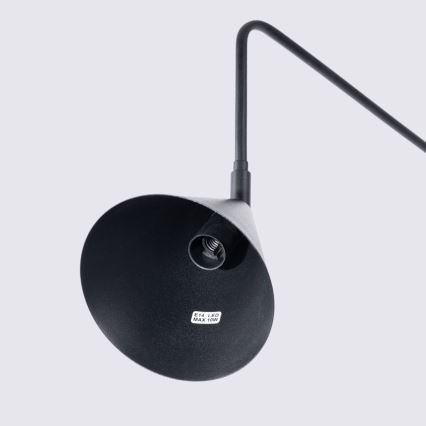 Sienas lampa NOX 1xE14/10W/230V melna