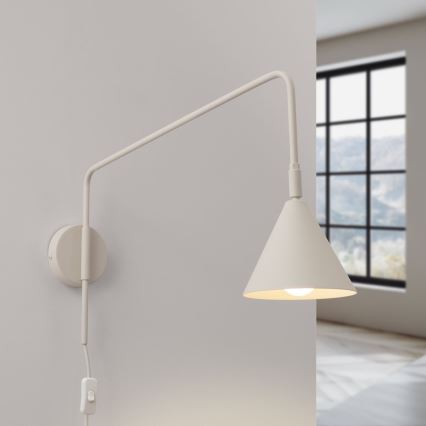 Sienas lampa NOX 1xE14/10W/230V krēmkrāsa