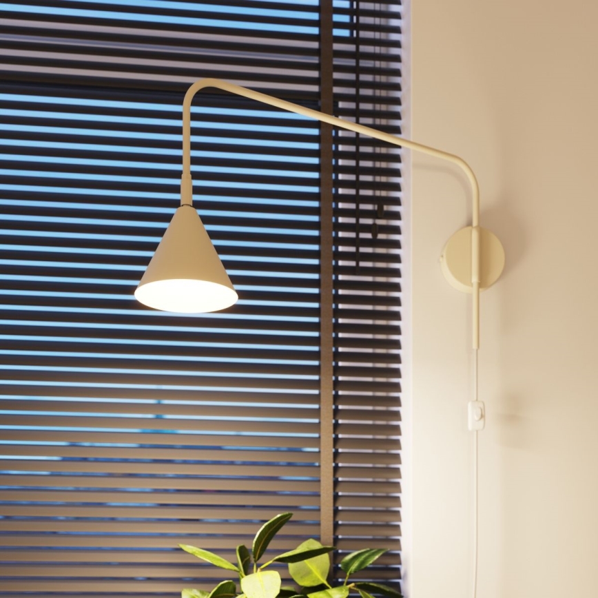 Sienas lampa NOX 1xE14/10W/230V krēmkrāsa