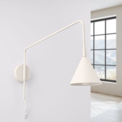 Sienas lampa NOX 1xE14/10W/230V krēmkrāsa