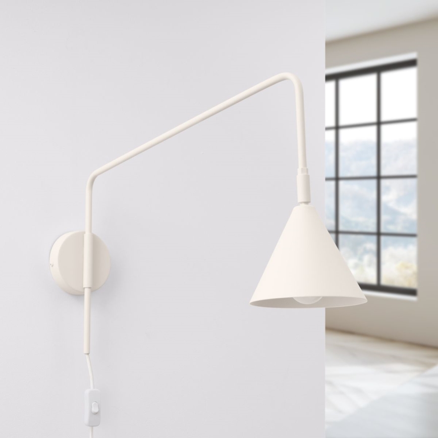 Sienas lampa NOX 1xE14/10W/230V krēmkrāsa