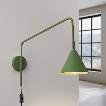 Sienas lampa NOX 1xE14/10W/230V zaļa