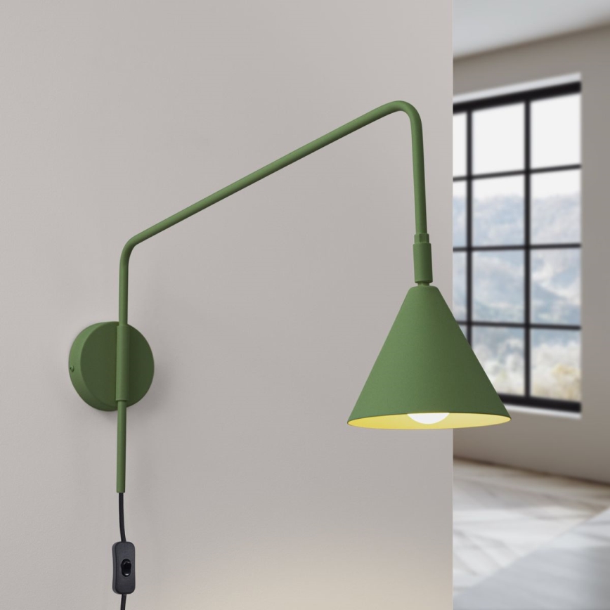 Sienas lampa NOX 1xE14/10W/230V zaļa