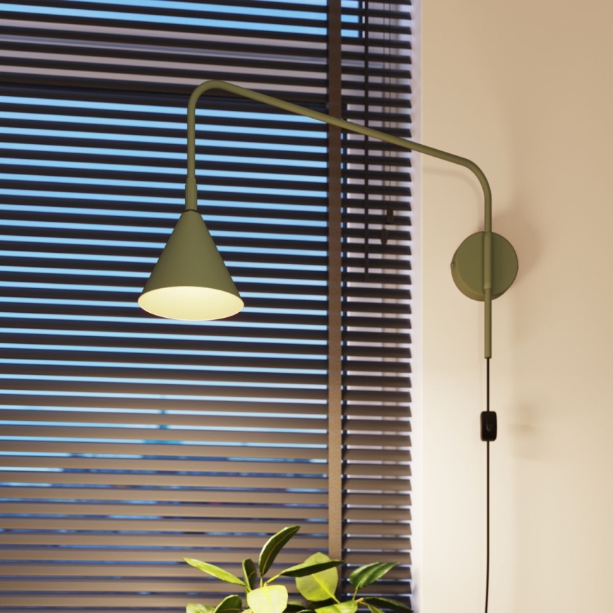 Sienas lampa NOX 1xE14/10W/230V zaļa