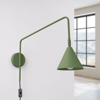 Sienas lampa NOX 1xE14/10W/230V zaļa