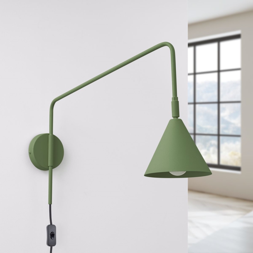 Sienas lampa NOX 1xE14/10W/230V zaļa