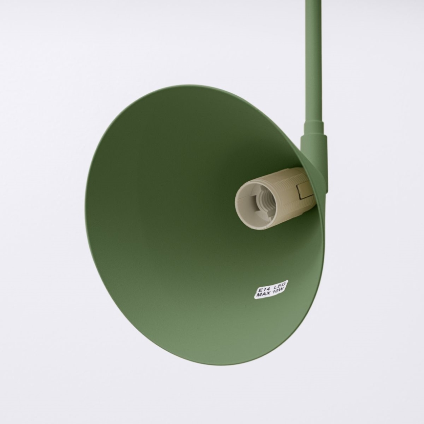 Sienas lampa NOX 1xE14/10W/230V zaļa