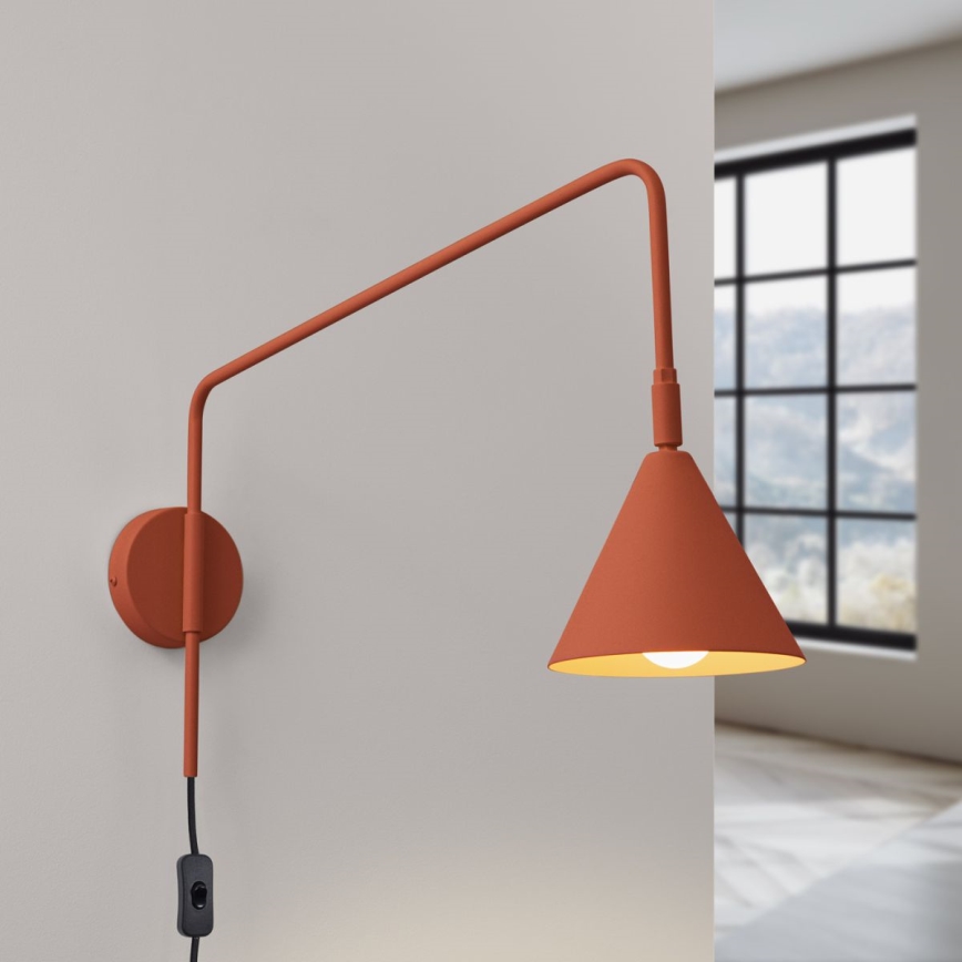 Sienas lampa NOX 1xE14/10W/230V oranža
