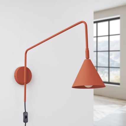Sienas lampa NOX 1xE14/10W/230V oranža