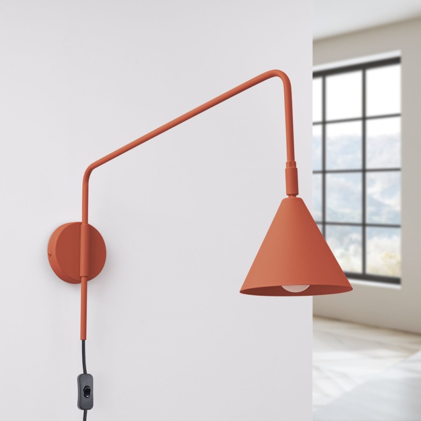 Sienas lampa NOX 1xE14/10W/230V oranža