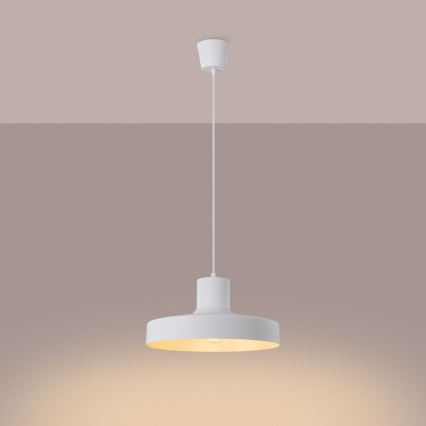 Lustra ar auklu BILO 1xE27/15W/230V d. 35 cm balta