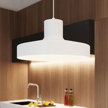 Lustra ar auklu BILO 1xE27/15W/230V d. 35 cm balta