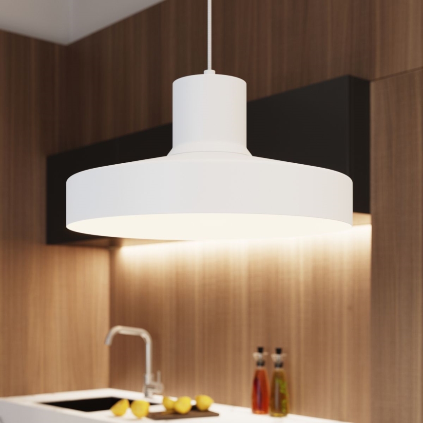 Lustra ar auklu BILO 1xE27/15W/230V d. 35 cm balta