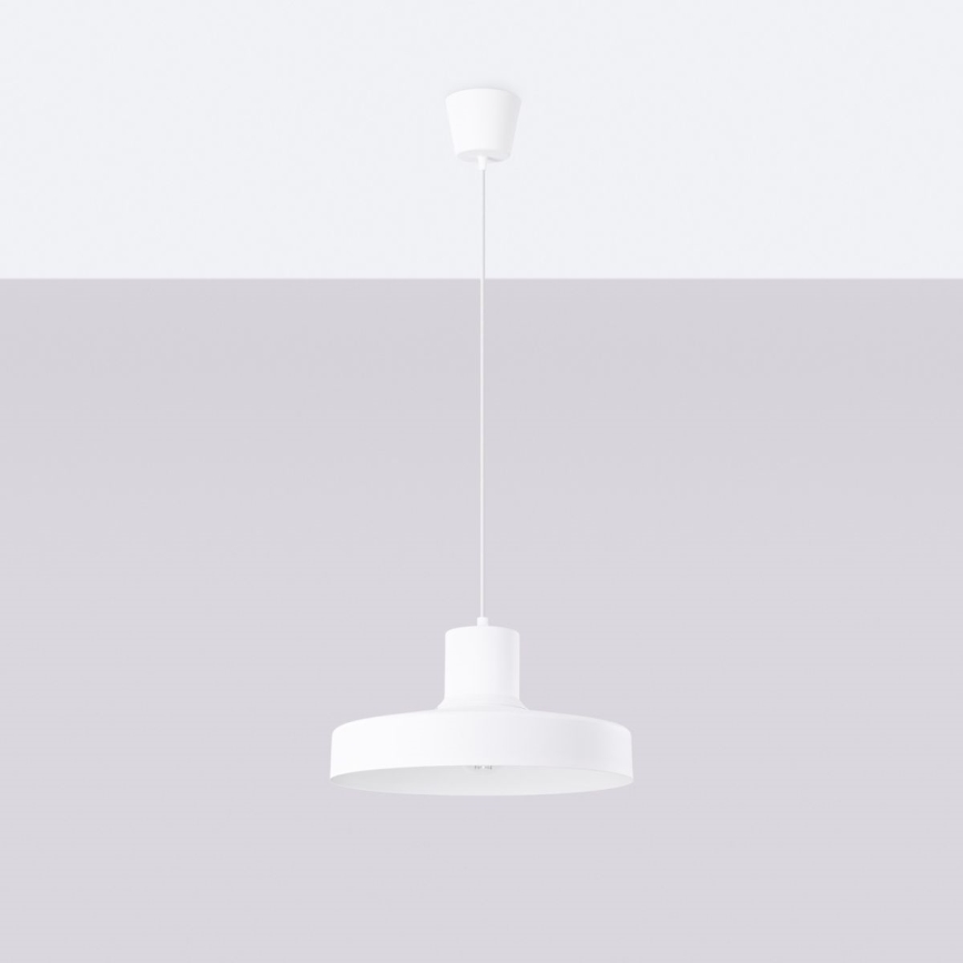 Lustra ar auklu BILO 1xE27/15W/230V d. 35 cm balta