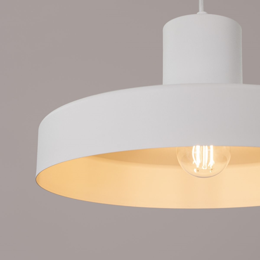 Lustra ar auklu BILO 1xE27/15W/230V d. 35 cm balta