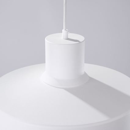 Lustra ar auklu BILO 1xE27/15W/230V d. 35 cm balta