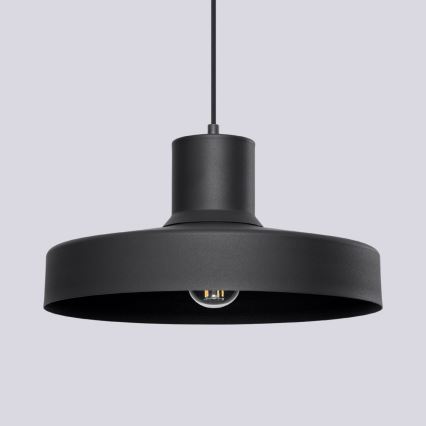 Lustra ar auklu BILO 1xE27/15W/230V d. 35 cm melna