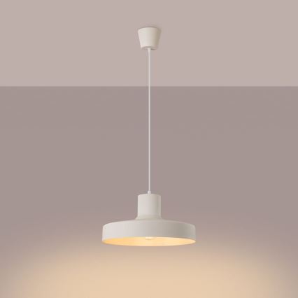 Lustra ar auklu BILO 1xE27/15W/230V d. 35 cm krēmkrāsa
