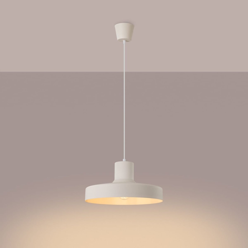 Lustra ar auklu BILO 1xE27/15W/230V d. 35 cm krēmkrāsa