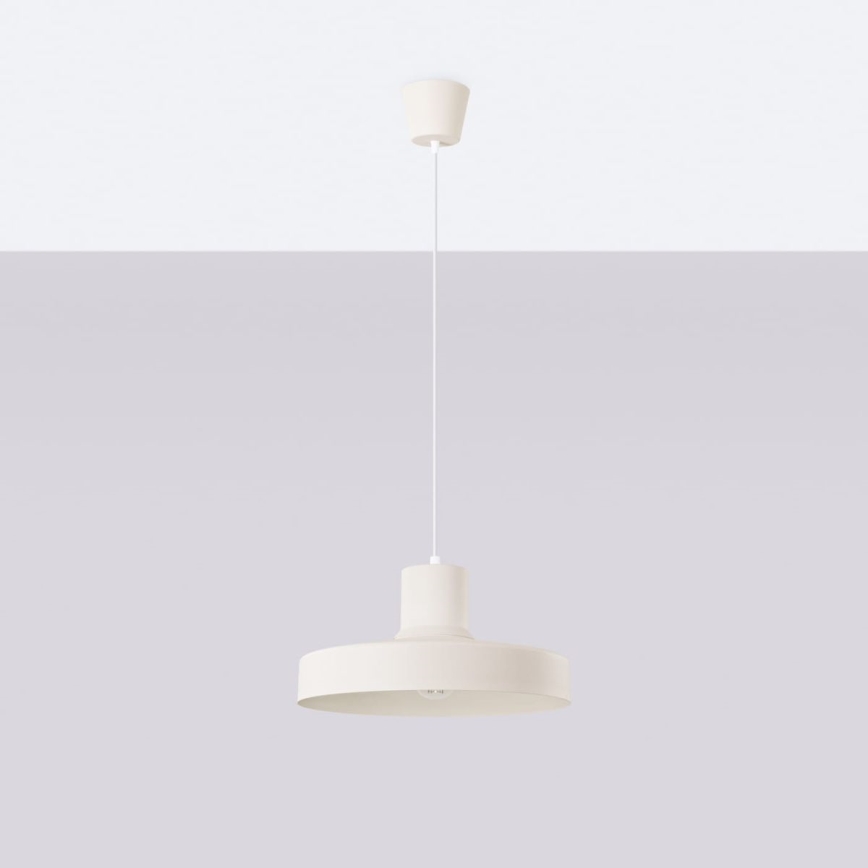Lustra ar auklu BILO 1xE27/15W/230V d. 35 cm krēmkrāsa