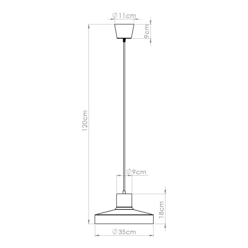 Lustra ar auklu BILO 1xE27/15W/230V d. 35 cm krēmkrāsa