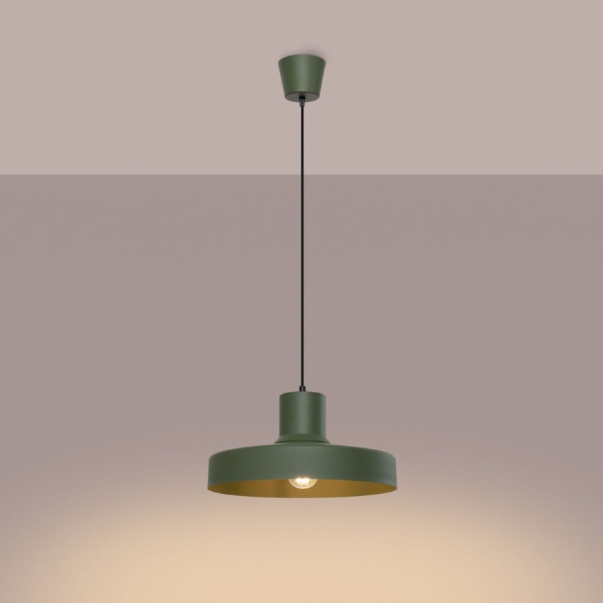 Lustra ar auklu BILO 1xE27/15W/230V d. 35 cm zaļa