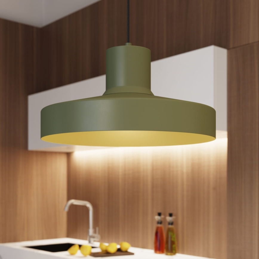 Lustra ar auklu BILO 1xE27/15W/230V d. 35 cm zaļa