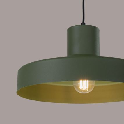 Lustra ar auklu BILO 1xE27/15W/230V d. 35 cm zaļa
