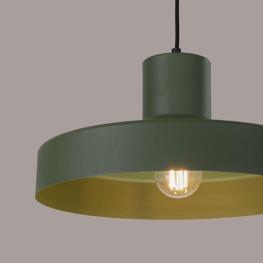 Lustra ar auklu BILO 1xE27/15W/230V d. 35 cm zaļa