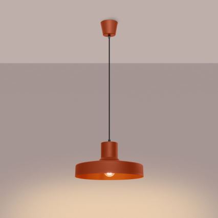 Lustra ar auklu BILO 1xE27/15W/230V d. 35 cm oranža
